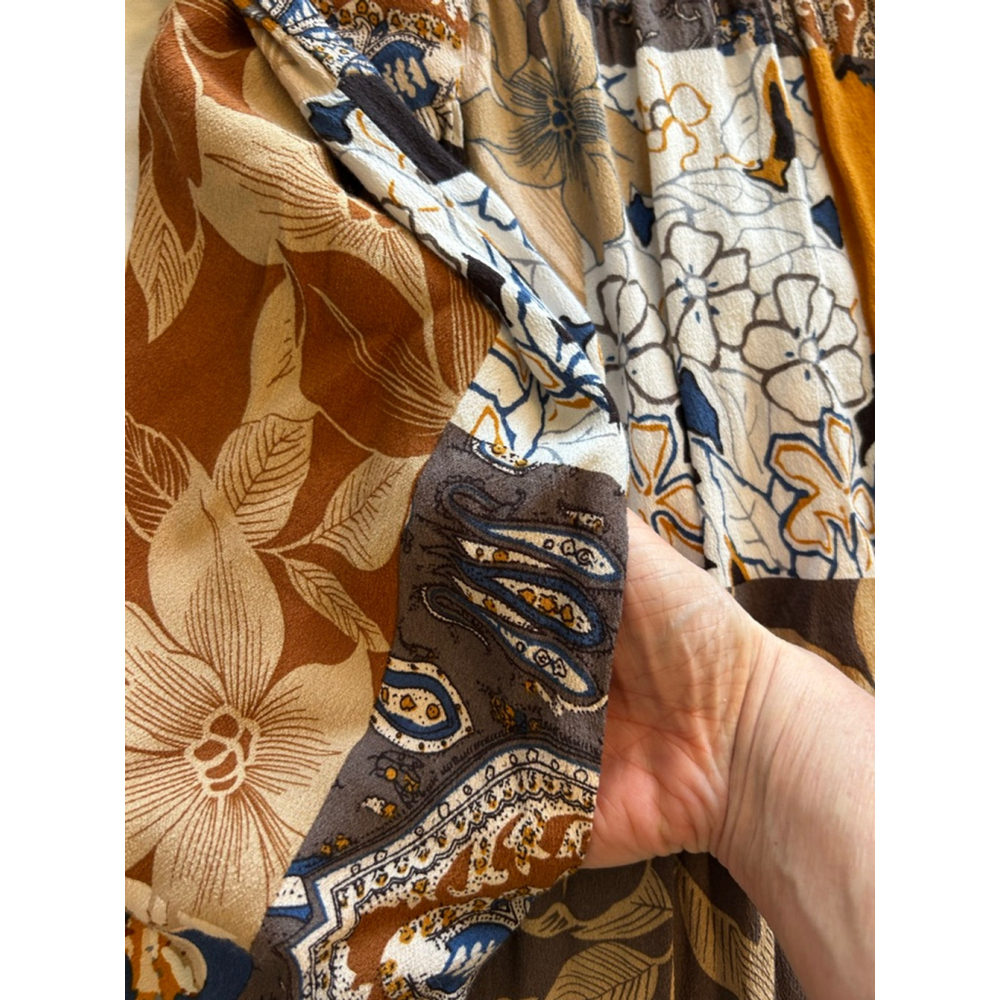 Anthropologie Mare Mare Patchwork Floral Boho Maxi Dress M - Picture 13 of 13